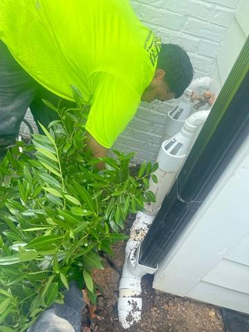 Attaching the fittings to the side of this St Louis home