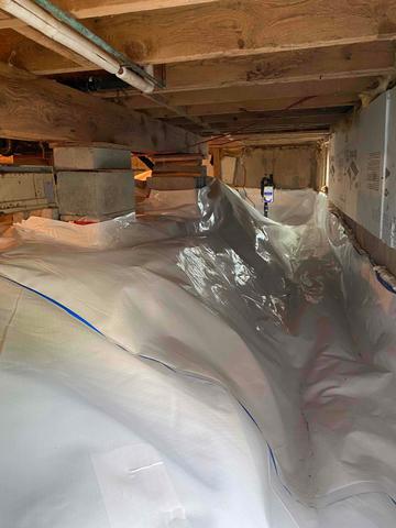 Aperçu du vide sanitaire une fois les travaux finis