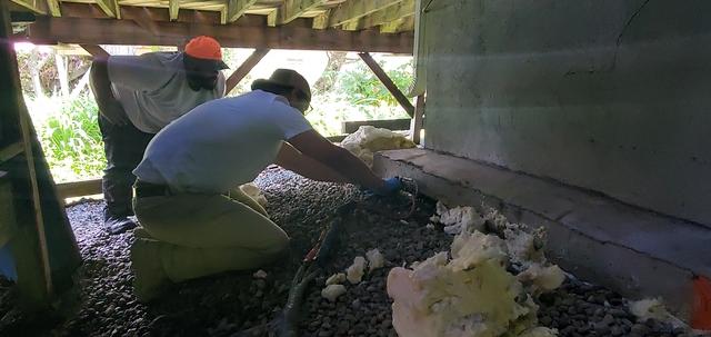 Filling The Void Underneath The Footing On The Left Side