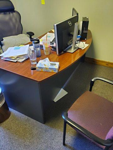 Before picture preparing for office cleanout in Denver, CO