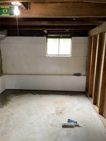 Built a wall partition to help the homeowners use the basement as they wished.