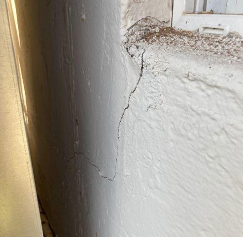 Stair Step Cracks