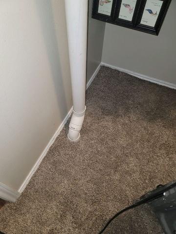 This is the radon mitigation system after installation