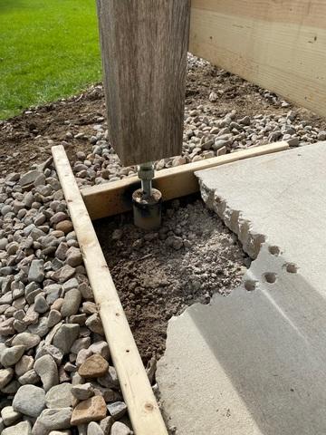 Pier Installed to Support Sinking Sunroom in Prior Lake, MN