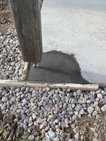 Sunroom Corner is Lifted and Concrete is Patched