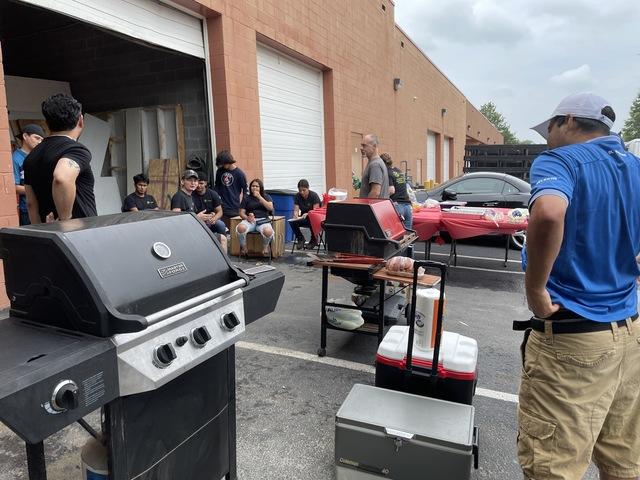 Firing up the grill