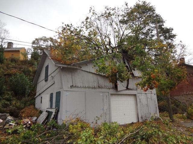 The devastating Hurricane of 2012 left this barn in Norwalk, CT destroyed. As you can see, the structure itself was very unstable and needed serious repair work to ensure that the building could be saved.