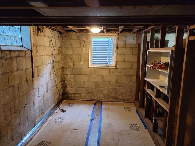 Back Corner of this Basement will Serve as Bedroom Space