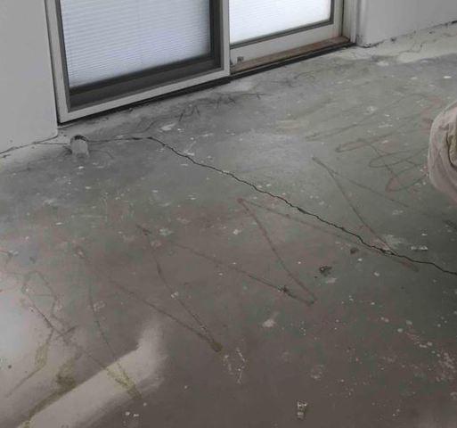 Concrete Slab Crack - Before Repair