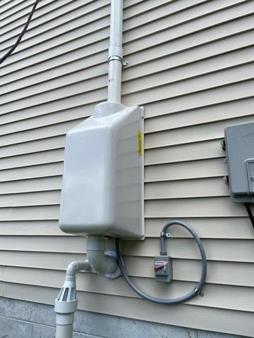 Installation of Radon Mitigation System - Up Close