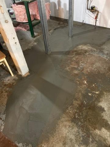 Support Beams Anchored in New Concrete