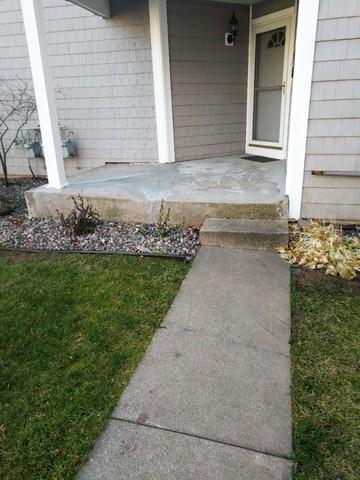 Sloping Sidewalk in Bayfield, WI