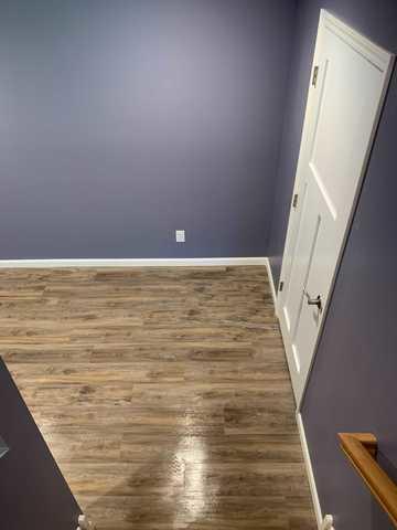 View of the Finished Basement from the Stairs