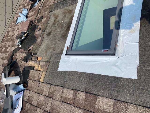 Skylight being replaced