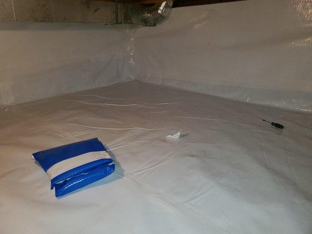 CleanSpace Liner is now installed on the crawl space floor.