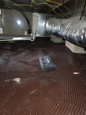 Drainage matting that we place underneath the CleanSpace vapor barrier