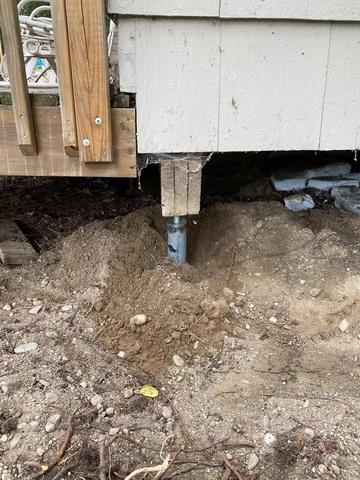 Helical Piers Installed Along Perimeter of Cook, MN Cabin