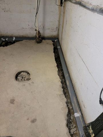 During Basement Waterproofing