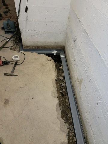 During Basement Waterproofing