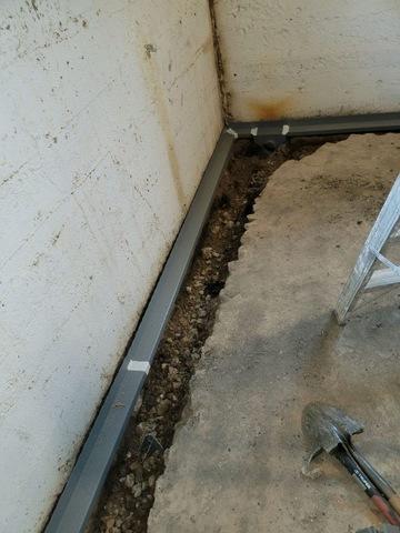 During Basement Waterproofing