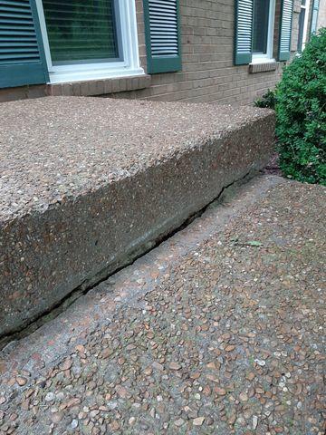 Cracked and unstable stairs