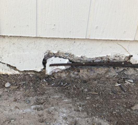 Stem Wall Failure Symptoms: Spalling Concrete