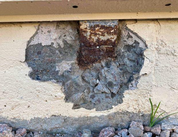Galvanized Tie-down Straps On Stem Wall in Cave Creek, AZ