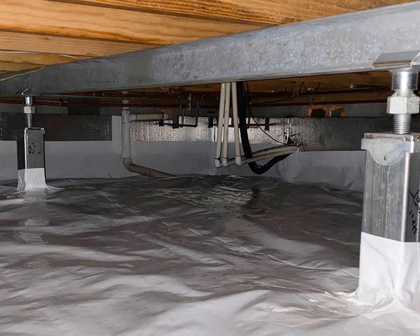 By installing the CleanSpace Encapsulation System along with the SmartJacks we are able to remedy the issues that plagued the home with sloping floors.