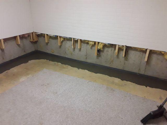 WaterGuard is Installed Around the Perimeter of the Basement