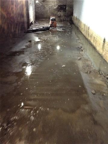 Flooded, Musty Wet Basement in Detroit, Mi Home