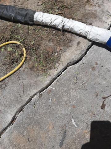 Cracked concrete repairs