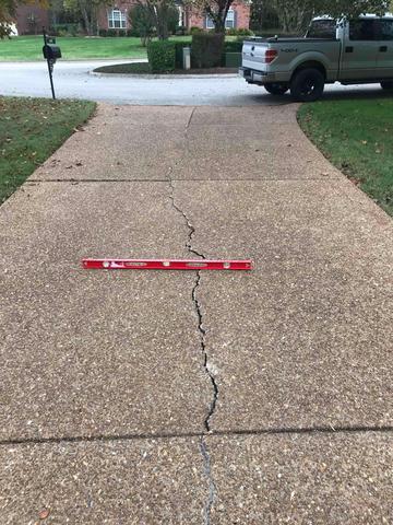 Cracked concrete