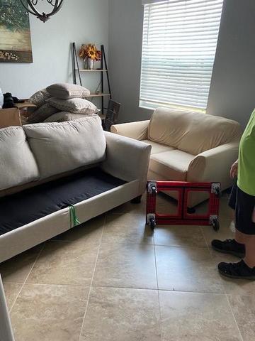 <p>A customer in Babcock Ranch Punta Gorda, FL asked for our help in removing old furniture to make way for new. This heavier sleeper sofa was no problem for our Luggers! Need extra help with larger, bulkier furniture? Just give us a call!</p>