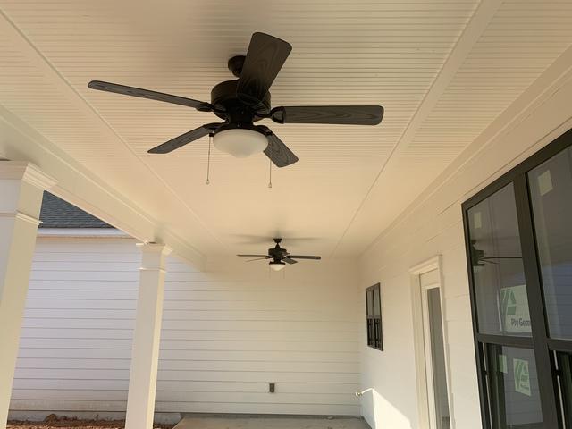 Beaded Porch ceiling.