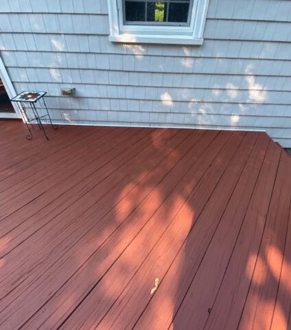 After photo from deck staining service