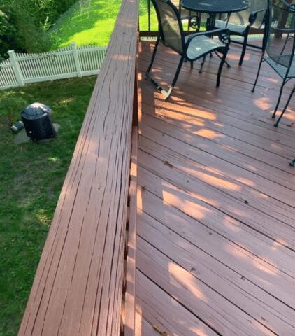 After photo from deck staining service