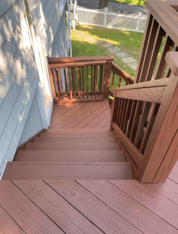 After photo from deck staining service