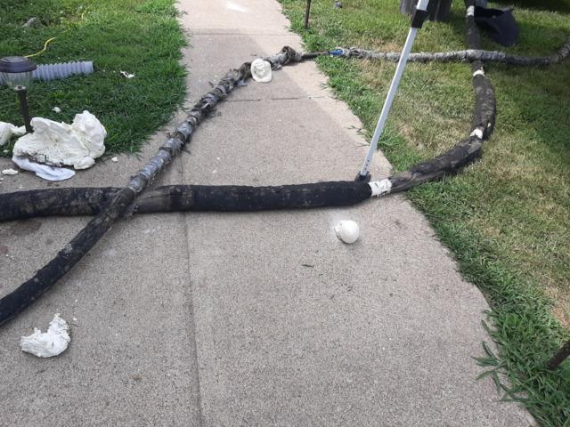 Uneven concrete sidewalk