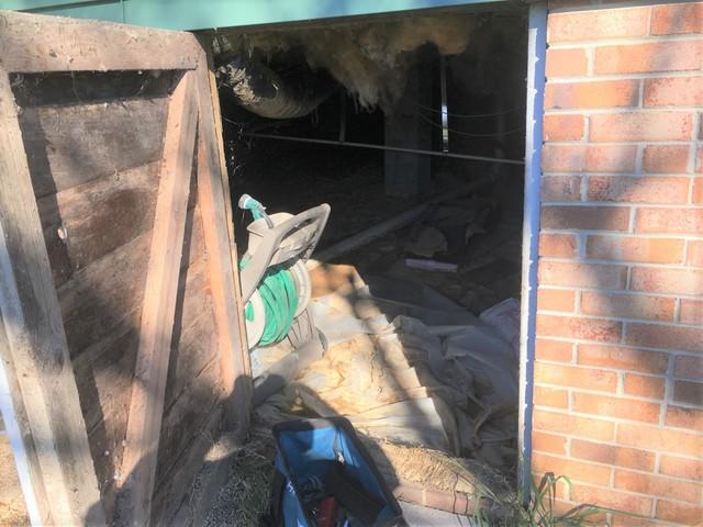 Trash Inside Crawl Space