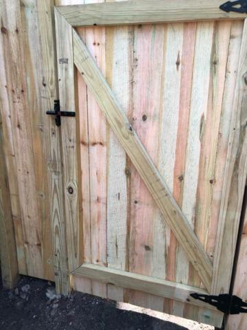 6' Natural Pressure Treated Wood Privacy Fence  (1) 3' gate