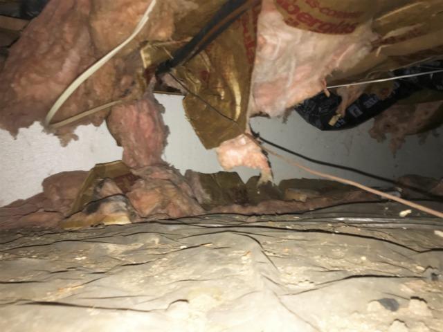 Failing Fiberglass Batting Insulation