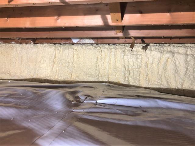 Closed-Cell Spray foam Air Seals Crawlspace in Minneapolis