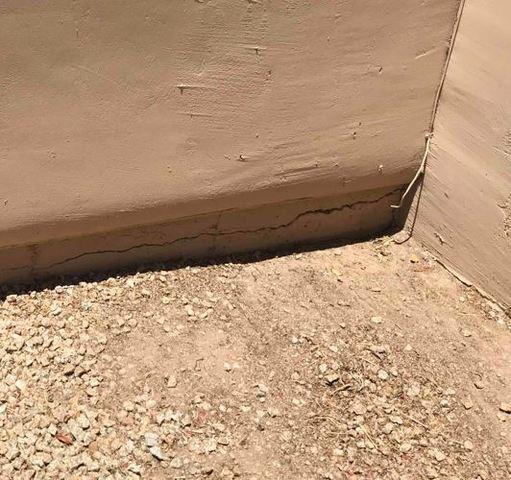 Horizontal Cracks on Stem Wall Down in Mesa, AZ