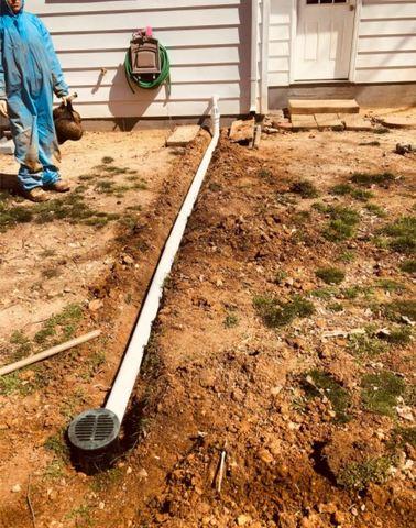 Downspout from the crawl space to keep water OUT