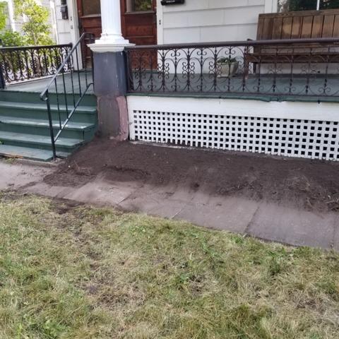 Soil Replaced After Piering Work