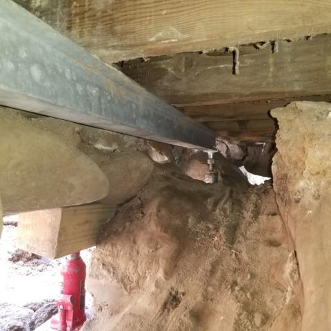 Galvanized Steel Beams Hold the Foundation