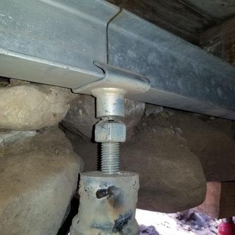 Helical Piers Support Steel Beams