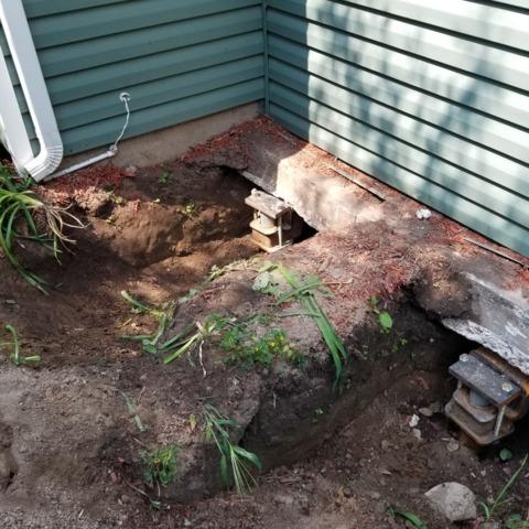 Piers Attached to Foundation in Anoka, MN