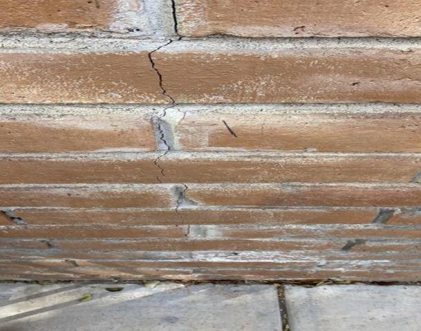 Symptom of Foundation Stress: Exterior cracks on Bricks