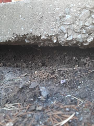 Empty space under slab